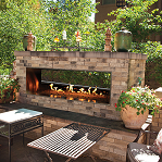 Carol Rose See Through Outdoor Fireplace